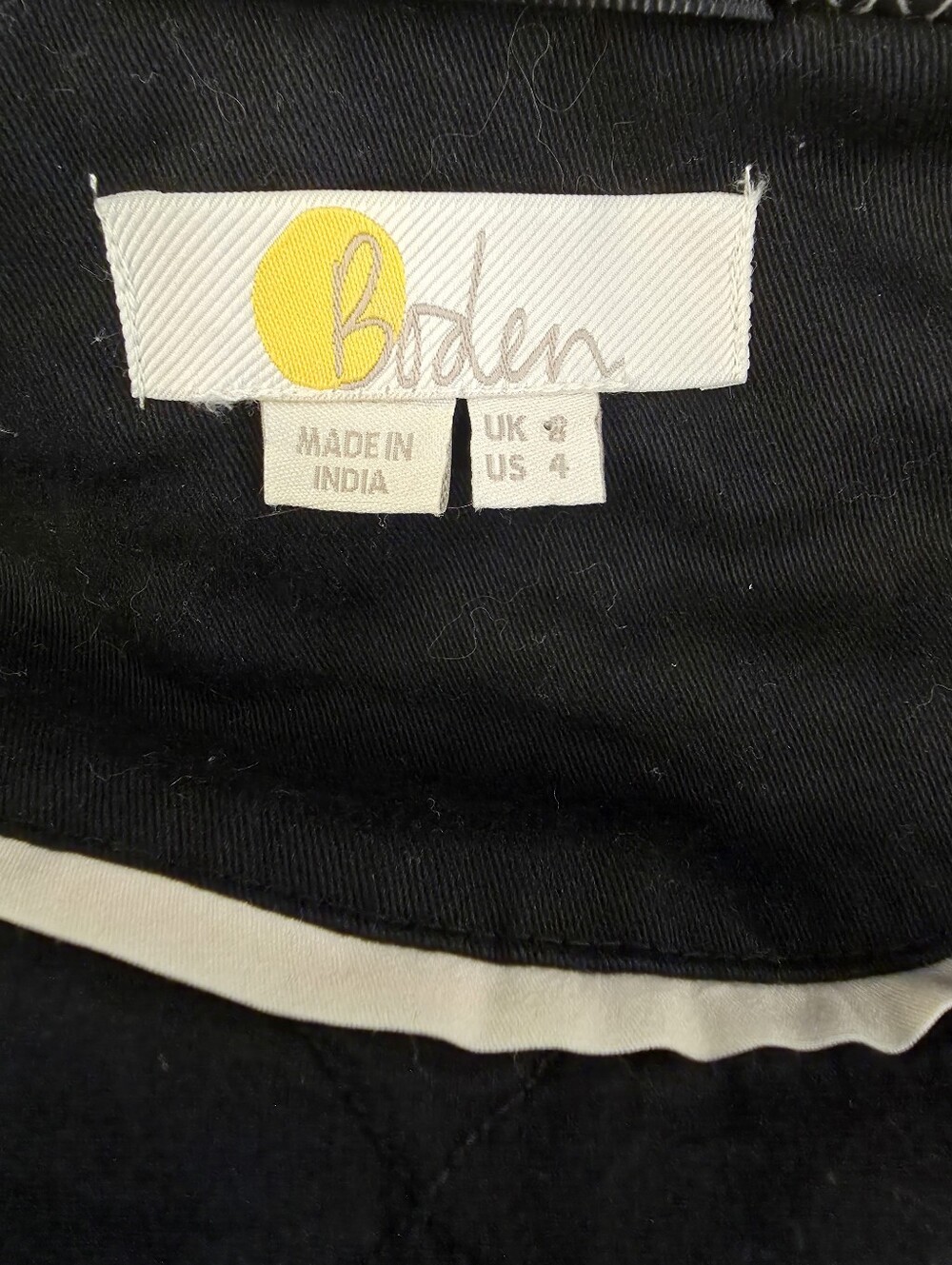 Boden Black Embroidered Open Front Cropped Jacket - Picture 9 of 9